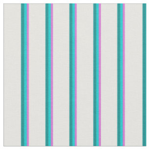 Tissu Orchidée, Turquoise foncé, Cyan foncé et blanc