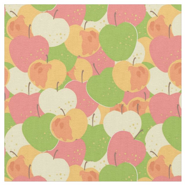 Tissu Ornement avec des pommes (Fermer)