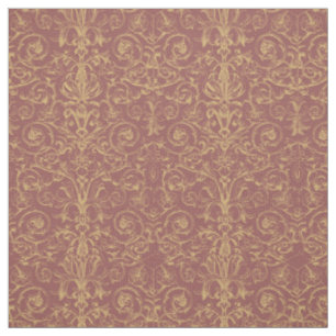 Tissu Ornementation de style médiéval doré