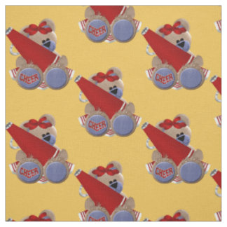 Tissu Ours rouge de pom-pom girl