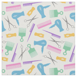 Tissu Outil Pastels & White Hair Tool Motif Silhouette