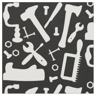 Tissu Outils De Travail De La Menuiserie Du Motif Commer