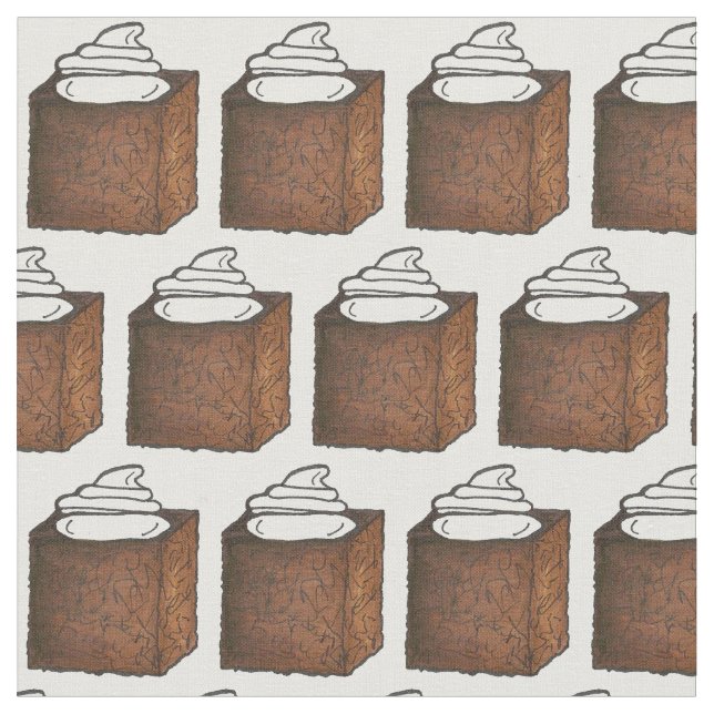 Tissu Pain d'épices tranche de gâteau crème blanchie Des (Fermer)