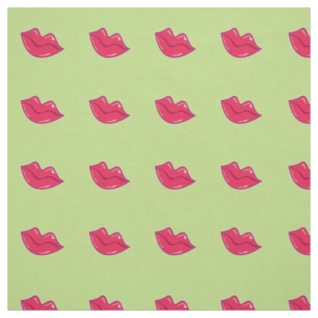 Tissu Paire de cerisier rouge lèvres carrelé Motif (Échantillon)