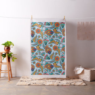 Tissu Paisley ethnique coloré motif