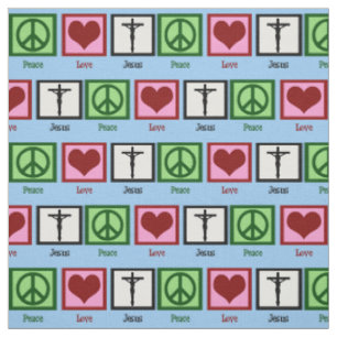 Tissu Paix Amour Jésus Christ Croix chrétienne religie