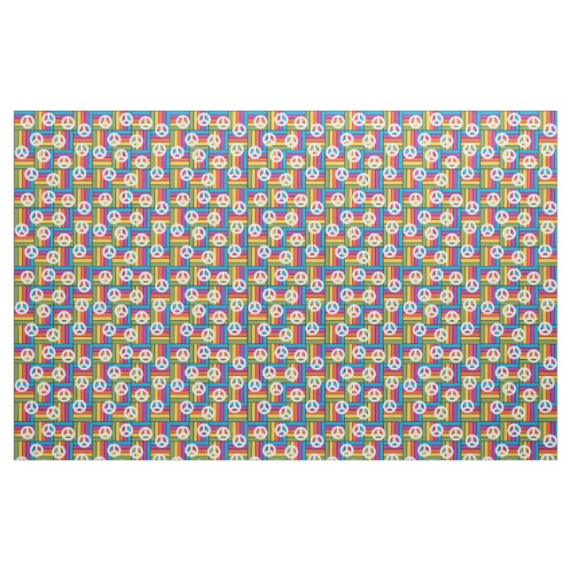 Tissu Paix des années 1970 (Fat Quarter)