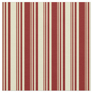 Tissu Pale Goldenrod et Maroon Striped/Linked Motif