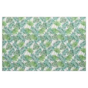 Tissu Palm Tree Feuille Tropical Green Motif