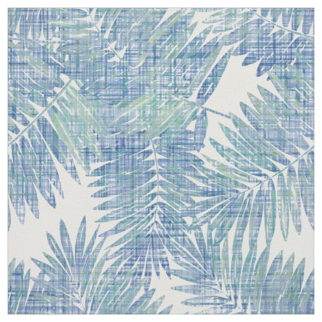 Tissu palmettes, tropical, botanique, colorées (Échantillon)
