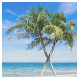 Tissu Palmier tropical plage d'été photo moderne