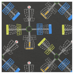 Tissu paniers de golf sur disque noir