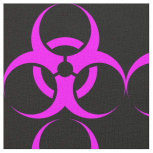 Tissu Panneau de signalisation de risque biologique rose