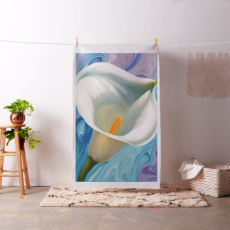 Tissu Panneau de surface blanche Calla Lily