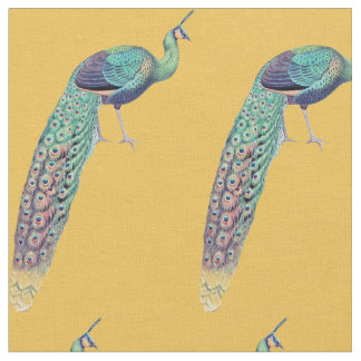Tissu Paon d'or