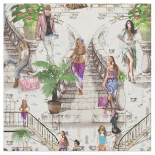 Tissu Papier peint Fashion Designer