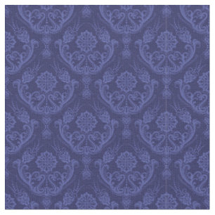 Tissu Papier peint floral bleu de luxe de damassé