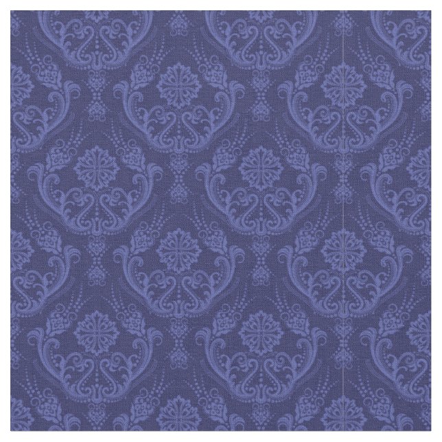 Tissu Papier peint floral bleu de luxe de damassé (Fermer)