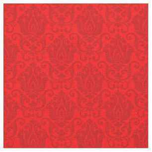 Tissu papier peint rouge antique damassé victorien orné