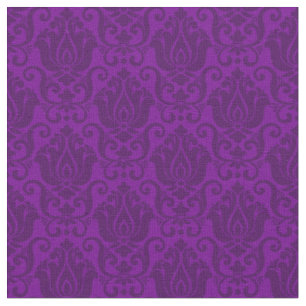 Tissu papier peint violet antique damassé victorien orné