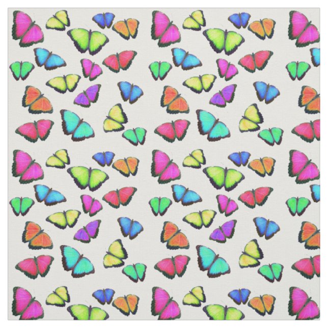 Tissu Papillon arc-en-ciel (Échantillon)