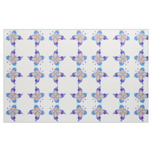 Tissu Papillon bleu