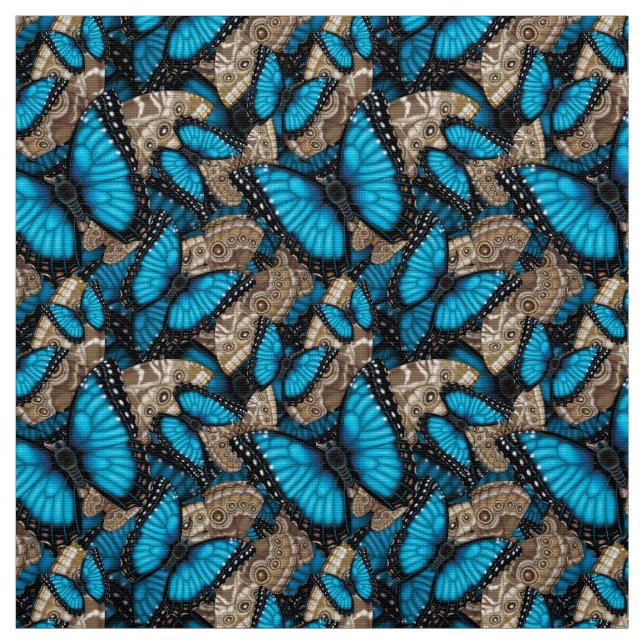Tissu Papillon bleu de Morpho (Échantillon)
