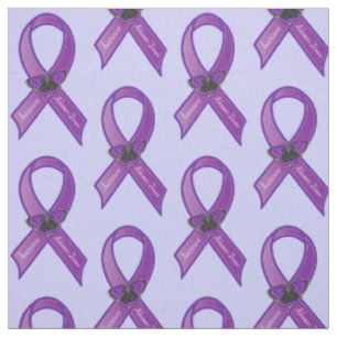 Tissu Papillon de ruban de maladie d'Alzheimer d'espoir