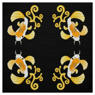 Tissu Papillon d'or Koi natation