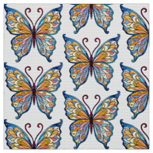 Tissu Papillon fantaisiste coloré charmant