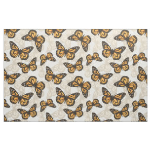 Tissu Papillon monarque