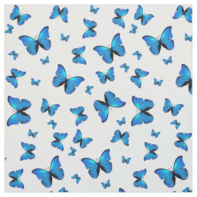 Tissu Papillons bleus (Échantillon)