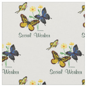 Tissu Papillons des travailleurs sociaux