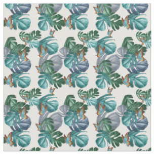Tissu Papillons du Paradis Tropical Splash en Blues,