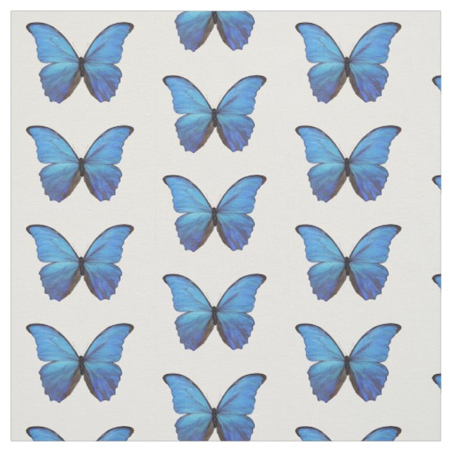 Tissu - Papillons Morpho Bleus (Échantillon)