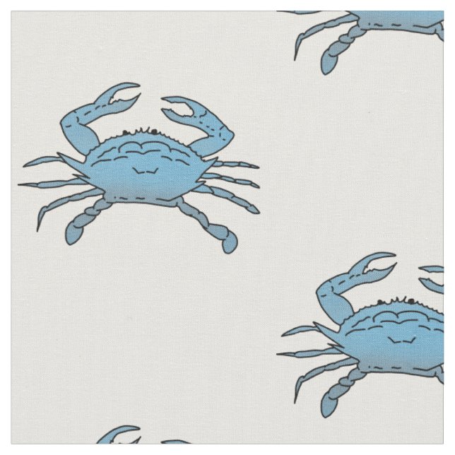 Tissu Parade des crabes bleus (Fermer)