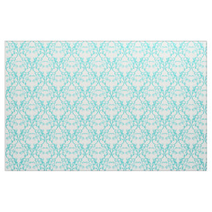 Tissu parisien de motif de damassé d'Aqua