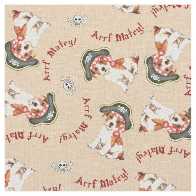 Tissu Parson Russell Terrier Pirate Fabric (Fermer)
