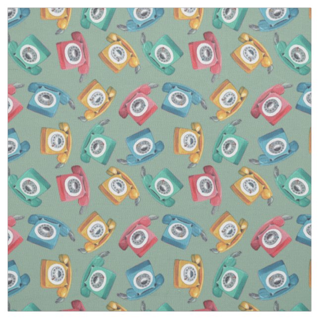 Tissu Partie téléphonique vintage (Échantillon)