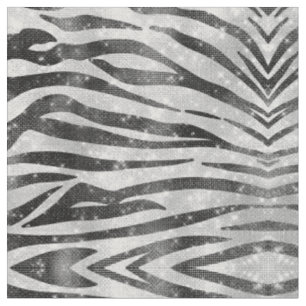 Tissu Parties scintillant brillante noire blanche brilla