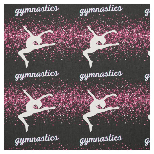 Tissu Parties scintillant rose bonde de la gymnastique (Échantillon)