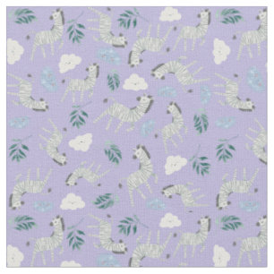 Tissu Pastel adorable safari motif faune violet