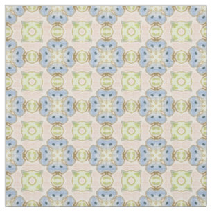 Tissu Pastel Green Pink Blue Cute Nouveau Mosaïque Motif