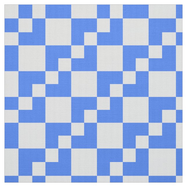 Tissu Patchwork Domino - Bébé bleu et blanc (Échantillon)