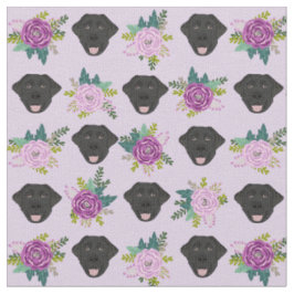 Tissu Pâtelette de lavande du Labrador noir