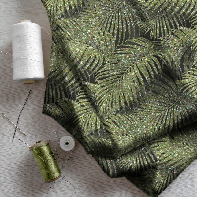 Tissu Paume mousseux Feuille Motif vert ID831 (Créateur téléchargé)