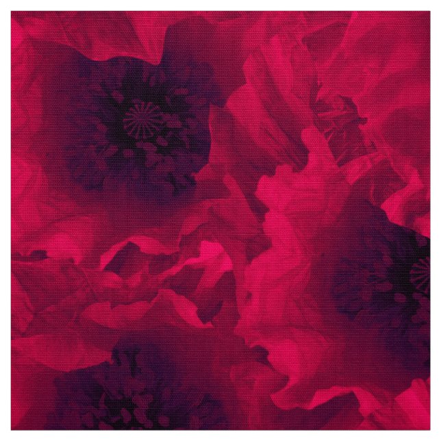Tissu Pavot rouge (Échantillon)