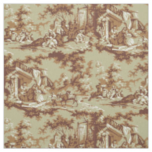 Tissu Paysage de l'époque victorienne Vignettes de la vi