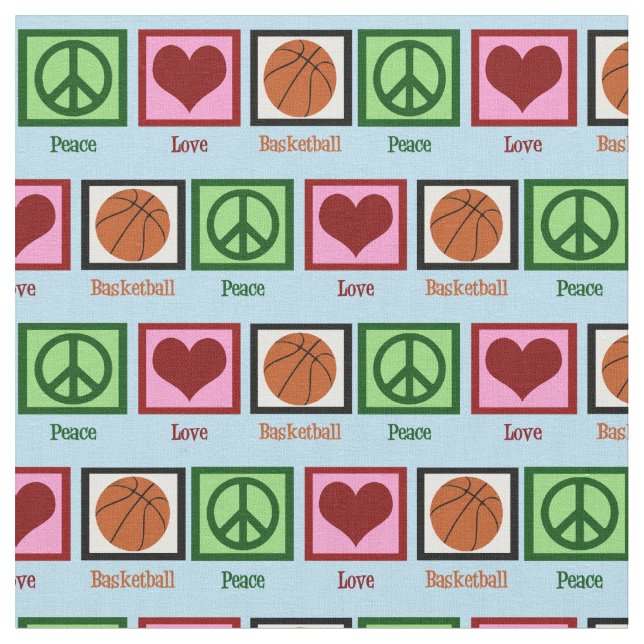 Tissu Peace Love Basket (Fermer)