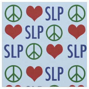 Tissu Peace Love Pathologie du langage SLP
